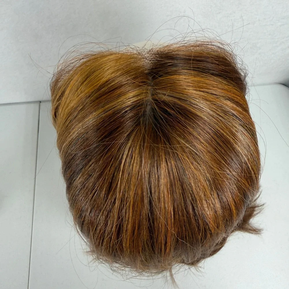 Shake-N-Go OS Wig Long Straight Auburn Blonde Lace Front Synthetic Fiber